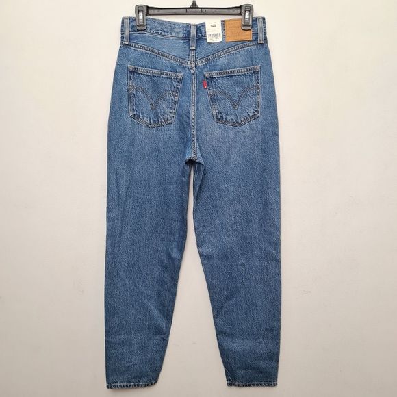 Levi's Premium High Loose Taper Blue Denim Jeans Women's Size Tag 27x29 - Picture 6 of 16